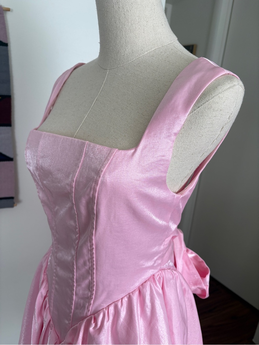 Pink Corset Princess Dress with Tie Back